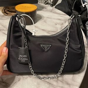 Black Triangle Shoulder Cross Body Small Dupe